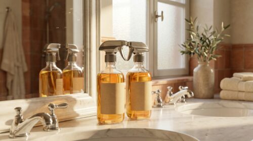 Questi 2 spray fatti in casa all'aceto sostituiscono (quasi) tutti i tuoi prodotti per il bagno e i vetri